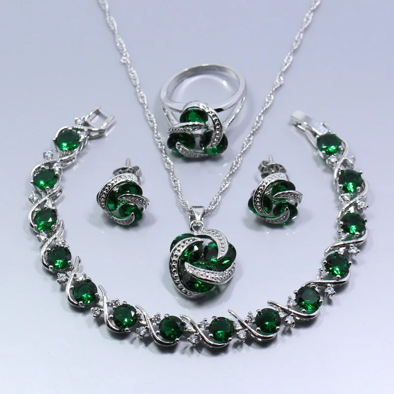 Cheap Green Created Emerald 925 Sterling Silver Women Four Piece Jewelry Set Earrings Ring Necklace Pendant Bracelet Gift Z58
Cheap Green Created Emerald 925 Sterling Silver Women Four Piece Jewelry Set Earrings Ring Necklace Pendant Bracelet Gift Z58