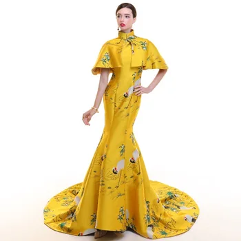 Exquisite Royal Princess Dress Floor Length Evening Party Gowns Elegant Printed Flower Cheongsam Gorgeous Banquet Vestidos S-XXL
Exquisite Royal Princess Dress Floor Length Evening Party Gowns Elegant Printed Flower Cheongsam Gorgeous Banquet Vestidos S-XXL