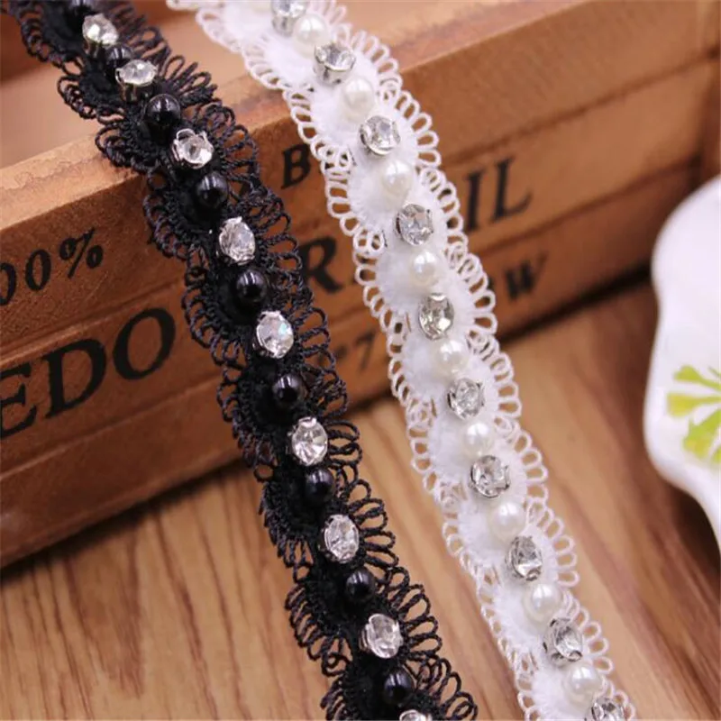 crafts 1yard/white/black Beaded Lace Trim Tape Fabric Ribbon DIY Collar Sewing Garment Headdress materials
crafts 1yard/white/black Beaded Lace Trim Tape Fabric Ribbon DIY Collar Sewing Garment Headdress materials