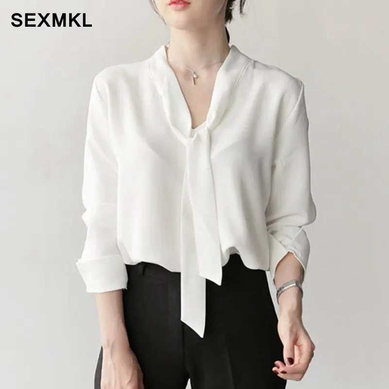 SEXMKL Womens Tops and Blouses 2019 Autumn Fashion White Shirt Women Long Sleeve Office Ladies Chiffon Blouse Camiseta Mujer
SEXMKL Womens Tops and Blouses 2019 Autumn Fashion White Shirt Women Long Sleeve Office Ladies Chiffon Blouse Camiseta Mujer