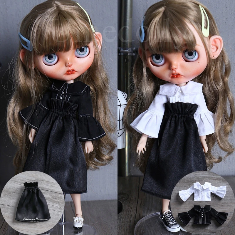 1PCS Retro Black Satin Skirt for Blythes, OB24, Azone S Doll Clothes Blyth Doll Clothing Butterfly Sleeve Shirt Accessories
1PCS Retro Black Satin Skirt for Blythes, OB24, Azone S Doll Clothes Blyth Doll Clothing Butterfly Sleeve Shirt Accessories