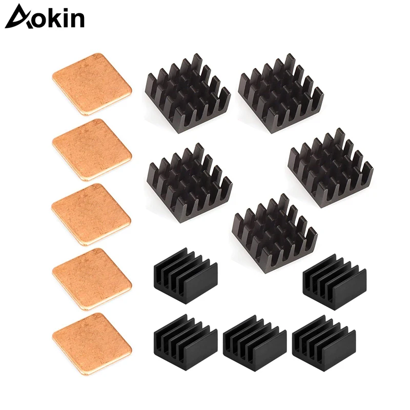 15pcs/lot Raspberry pi 3 heatsink kit aluminum +copper heat sink cooling cooler parts for raspberry pi 3/2/B/B+ Model B/B+
15pcs/lot Raspberry pi 3 heatsink kit aluminum +copper heat sink cooling cooler parts for raspberry pi 3/2/B/B+ Model B/B+