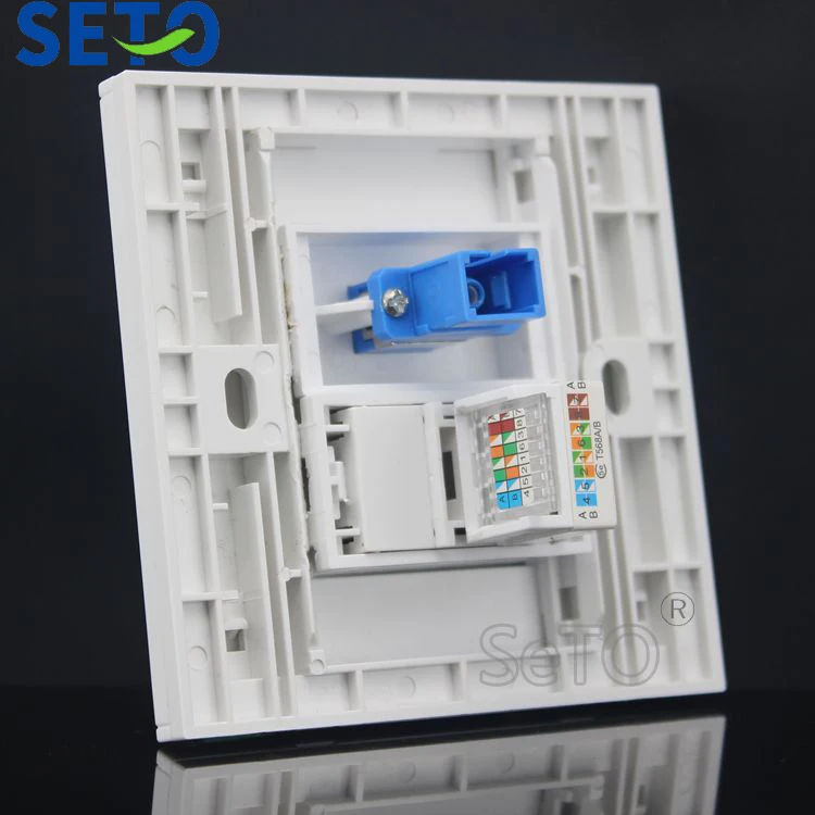 SeTo 86 Type Optical SC + RJ45 Cat5e Network Lan Panel Outlet Wall Plate Socket Keystone Faceplate
SeTo 86 Type Optical SC + RJ45 Cat5e Network Lan Panel Outlet Wall Plate Socket Keystone Faceplate