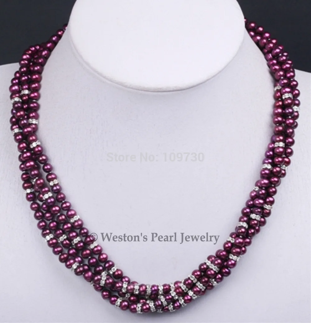 Jewelry 002842 4 ROWS MAUVE TWISTED CULTURED FRESHWATER PEARL CHOKER NECKLACE MAGNETIC CLASP
Jewelry 002842 4 ROWS MAUVE TWISTED CULTURED FRESHWATER PEARL CHOKER NECKLACE MAGNETIC CLASP