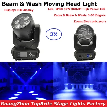 2Pack Beam Moving Head Lights 6X40W RGBW Quad Color LED Moving Head Wash Lights LCD Display For Party Wedding Events Lighting
2Pack Beam Moving Head Lights 6X40W RGBW Quad Color LED Moving Head Wash Lights LCD Display For Party Wedding Events Lighting