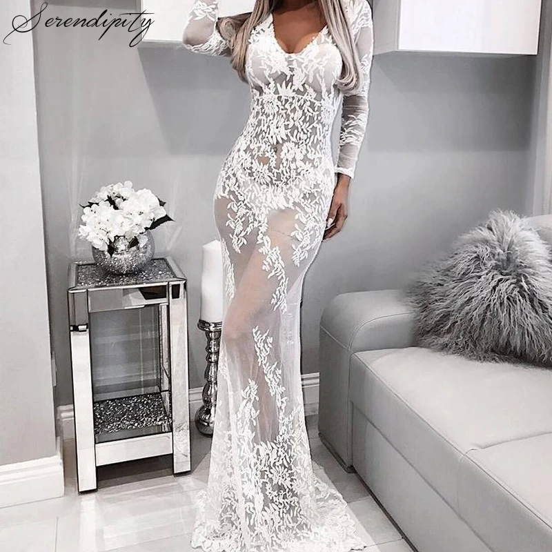 SRDP Sexy Lace Mermaid V neck Dress Women Elegant Sequin Party Night White Maxi Dress Summer Beach Mesh Transparent Long Dress
SRDP Sexy Lace Mermaid V neck Dress Women Elegant Sequin Party Night White Maxi Dress Summer Beach Mesh Transparent Long Dress