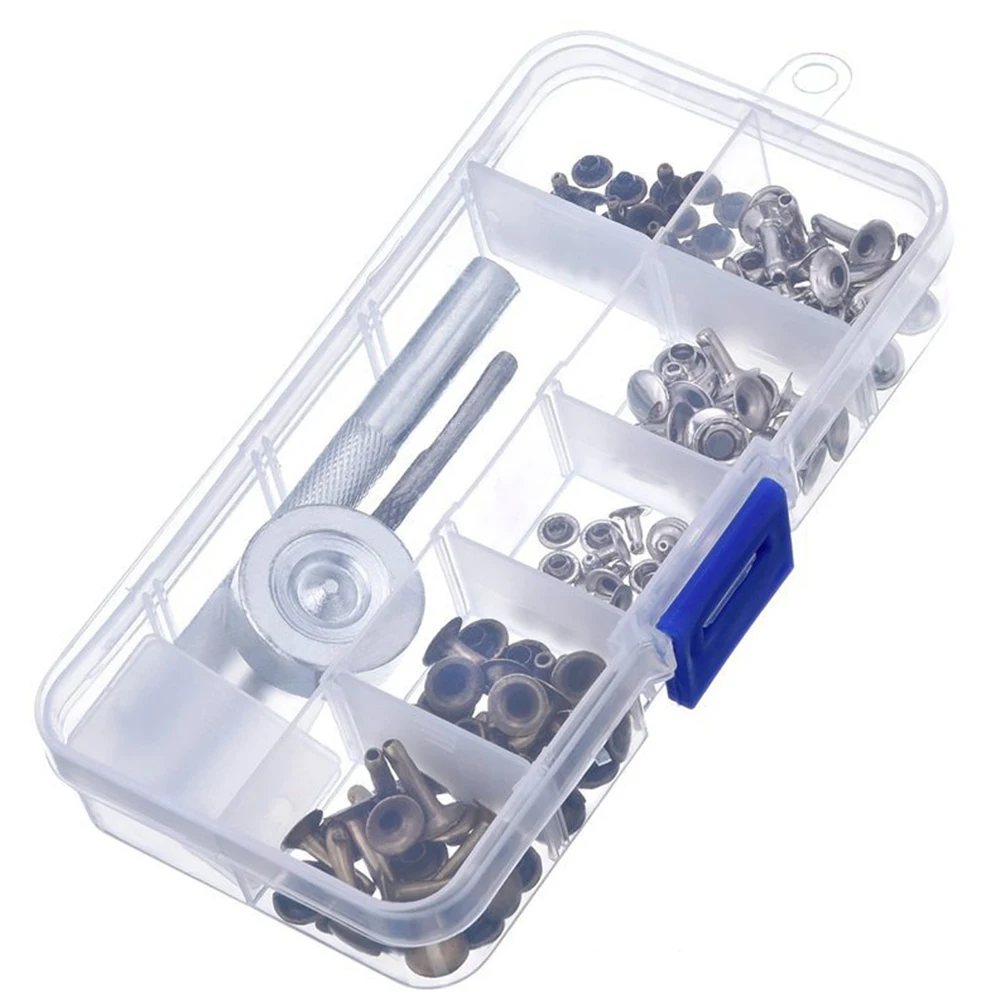 Easy Apply Replaceable Studs Professional Tubular Repairing Double Side Rivet Set Durable Box Packed Leather Craft Metal |