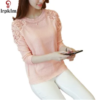 New 2020 Spring Autumn Womens Fashion Knitwear Long Sleeve Lace Patchwork Casual Hollow Out Pullover Sweaters Pearl YY950
New 2020 Spring Autumn Womens Fashion Knitwear Long Sleeve Lace Patchwork Casual Hollow Out Pullover Sweaters Pearl YY950