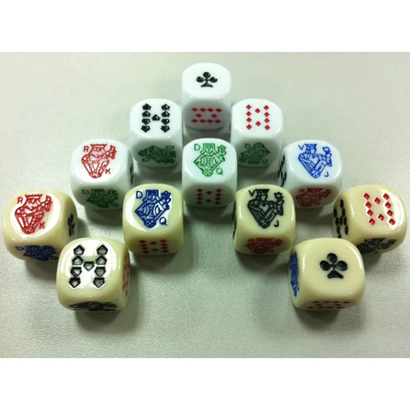 Image 20 PCS LOt,2 Colors Option High Quality 4 Side Poker Dice Board Game Dice,Beautiful Design Dice With Free Shipping