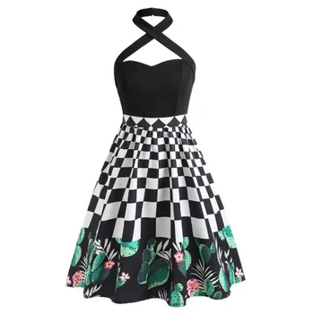 Nice Nice Sexy Fashion Sweet Women Dresses Trumpet A-line Halter Pullover Plaid Patchwork Print Girls Club Female Black Dress
Nice Nice Sexy Fashion Sweet Women Dresses Trumpet A-line Halter Pullover Plaid Patchwork Print Girls Club Female Black Dress
