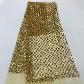 Beautiful Design Sequined Embroidered Mesh Lace Fabric For Women Party Dress Lace African Gold Sequins Guipure Net Lace Material
Beautiful Design Sequined Embroidered Mesh Lace Fabric For Women Party Dress Lace African Gold Sequins Guipure Net Lace Material