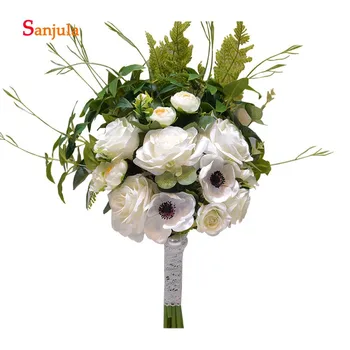 Bridal Bouquet White Roses Flora Artificial Bridesmaids Wedding Flowers Boho Bouquets Fake Flowers bouquet mariage WB30
Bridal Bouquet White Roses Flora Artificial Bridesmaids Wedding Flowers Boho Bouquets Fake Flowers bouquet mariage WB30