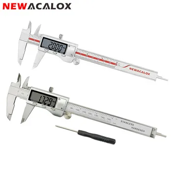 NEWACALOX Stainless Steel Measurement Tool Electronic Digital Caliper Precision Metric Vernier Extra-Large LCD Screen 0-6 Inches
NEWACALOX Stainless Steel Measurement Tool Electronic Digital Caliper Precision Metric Vernier Extra-Large LCD Screen 0-6 Inches