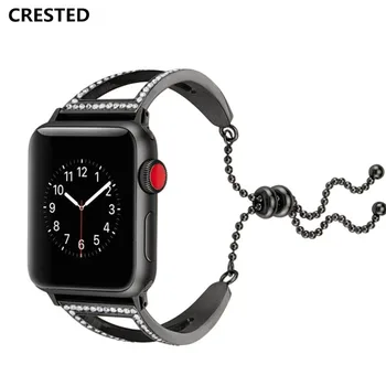 CRESTED Crystal Diamond Strap For Apple Watch Band 42mm 38mm Stainless Steel Iwatch Series 3 2 1 wrist Bracelet Watchband belt
CRESTED Crystal Diamond Strap For Apple Watch Band 42mm 38mm Stainless Steel Iwatch Series 3 2 1 wrist Bracelet Watchband belt