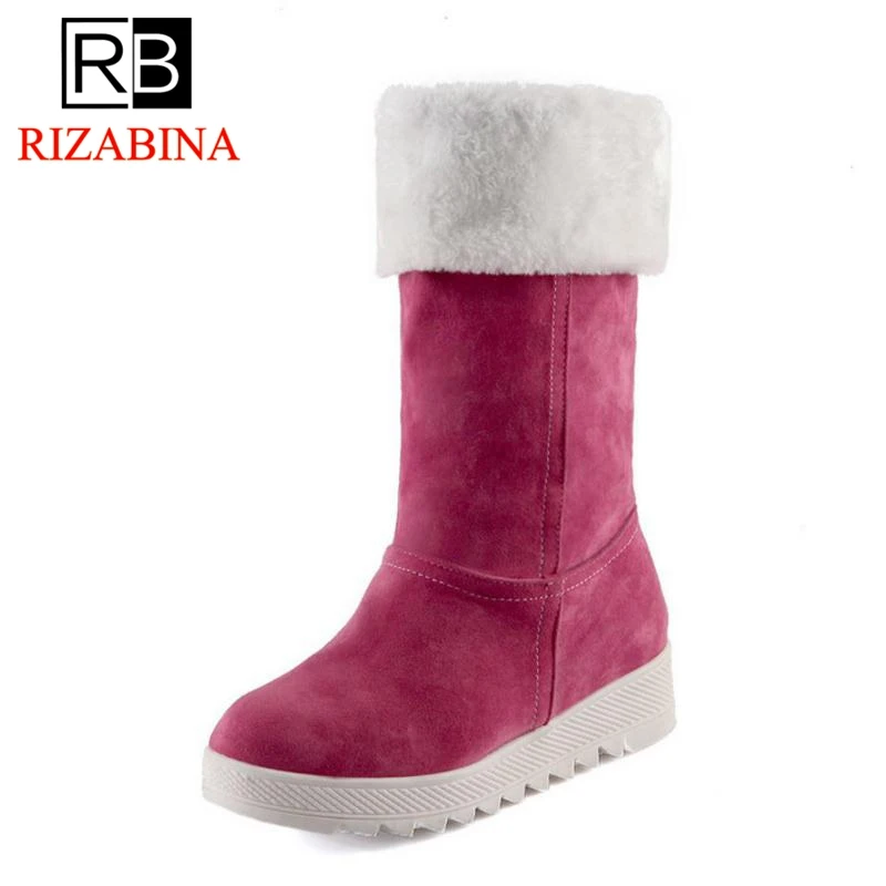 RizaBina 4 Colors Women Mid Calf Snow Boots Thick Fur Flats Boots Round Toe Fashion Warm Shoes Woman Holiday Footwear Size 34-43
RizaBina 4 Colors Women Mid Calf Snow Boots Thick Fur Flats Boots Round Toe Fashion Warm Shoes Woman Holiday Footwear Size 34-43