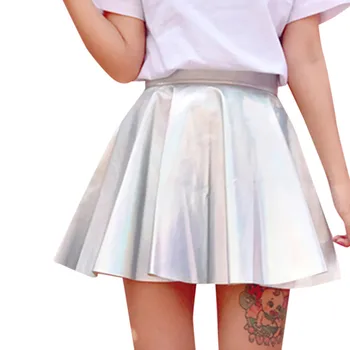 KLV 2019 summe Women skirt latest fashion юбка женская Solid Holographic Pleated Sexy High Waist Short Skirts free shipping D4
KLV 2019 summe Women skirt latest fashion юбка женская Solid Holographic Pleated Sexy High Waist Short Skirts free shipping D4