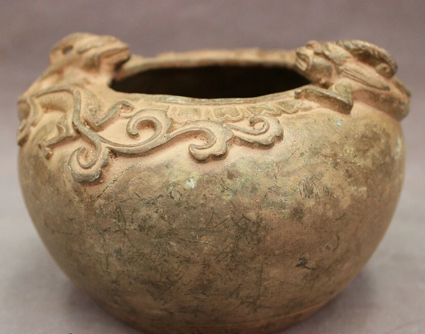 song voge gem S4457 Folk Chinese Bronze Dragon Unicorn Beast Statue Bowl Jar Incense Burner Censer
song voge gem S4457 Folk Chinese Bronze Dragon Unicorn Beast Statue Bowl Jar Incense Burner Censer