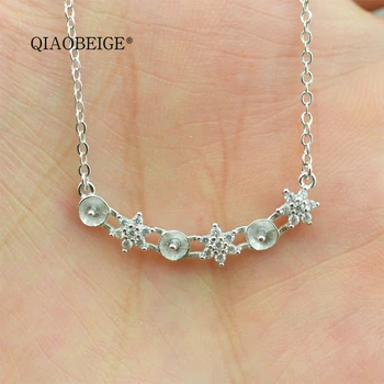 QIAOBEIGE 925 sterling silver necklace pendant DIY pearl mount popular 3 pearls snowflake jewelry pendant settings jewelry mount
QIAOBEIGE 925 sterling silver necklace pendant DIY pearl mount popular 3 pearls snowflake jewelry pendant settings jewelry mount
