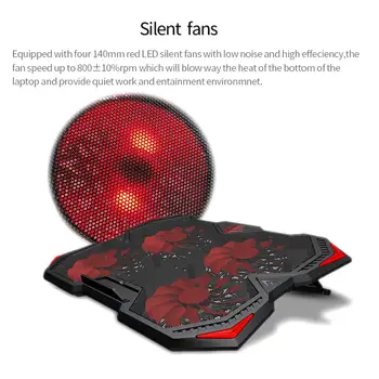 2020 New Arrival Laptop Cooling Pad For 12-17 Inch Laptop With 4 Silent Fans LED Lights Dual USB Ports R20
2020 New Arrival Laptop Cooling Pad For 12-17 Inch Laptop With 4 Silent Fans LED Lights Dual USB Ports R20