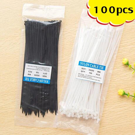 100pcs/lot Self locking nylon tie Nylon Plastic Zip Trim Wrap Cable Loop Ties Wire Self-Lo 2.5mm black or white
100pcs/lot Self locking nylon tie Nylon Plastic Zip Trim Wrap Cable Loop Ties Wire Self-Lo 2.5mm black or white