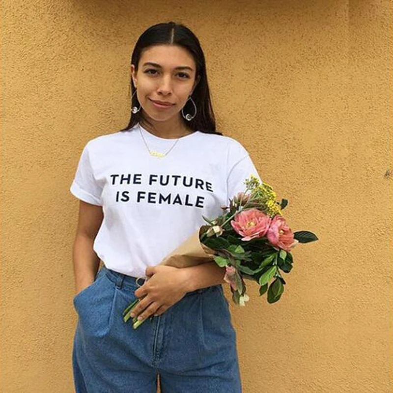 Summer new fashion women's Korean style the future is female personality letter printing Harajuku style simple women's shirt
Summer new fashion women's Korean style the future is female personality letter printing Harajuku style simple women's shirt