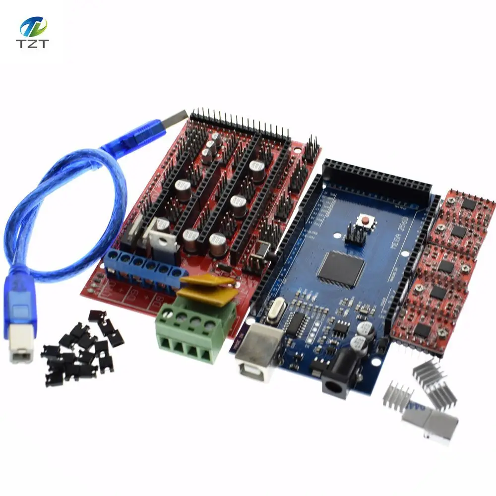 1pcs Mega 2560 R3 for Arduino + 1pcs RAMPS 1.4 Controller + 5pcs A4988 Stepper Driver Module 3D Printer kit Reprap MendelPrusa
1pcs Mega 2560 R3 for Arduino + 1pcs RAMPS 1.4 Controller + 5pcs A4988 Stepper Driver Module 3D Printer kit Reprap MendelPrusa