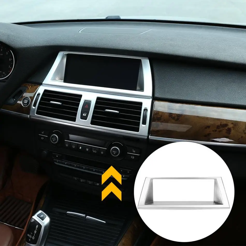 For BMW X6 E71 2009-2014 Steel Interior Dashboard Console Speaker Cover Trim 1pc