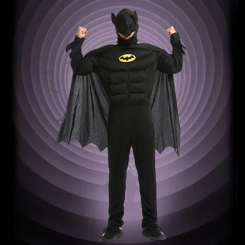 Adult Men's Muscle Batman Costume With Black Outfit American Superman Cartoon Character Cosplay Halloween Costume Carnival Party
Adult Men's Muscle Batman Costume With Black Outfit American Superman Cartoon Character Cosplay Halloween Costume Carnival Party