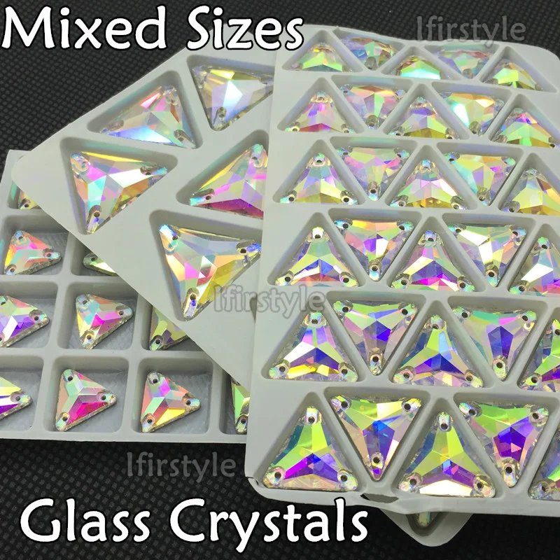12mm/16mm/22mm Mixed Size Glass Crystals Clear AB Triangle-shaped FlatBack Sew On Rhinestones Sewing On Crystal Stone
12mm/16mm/22mm Mixed Size Glass Crystals Clear AB Triangle-shaped FlatBack Sew On Rhinestones Sewing On Crystal Stone