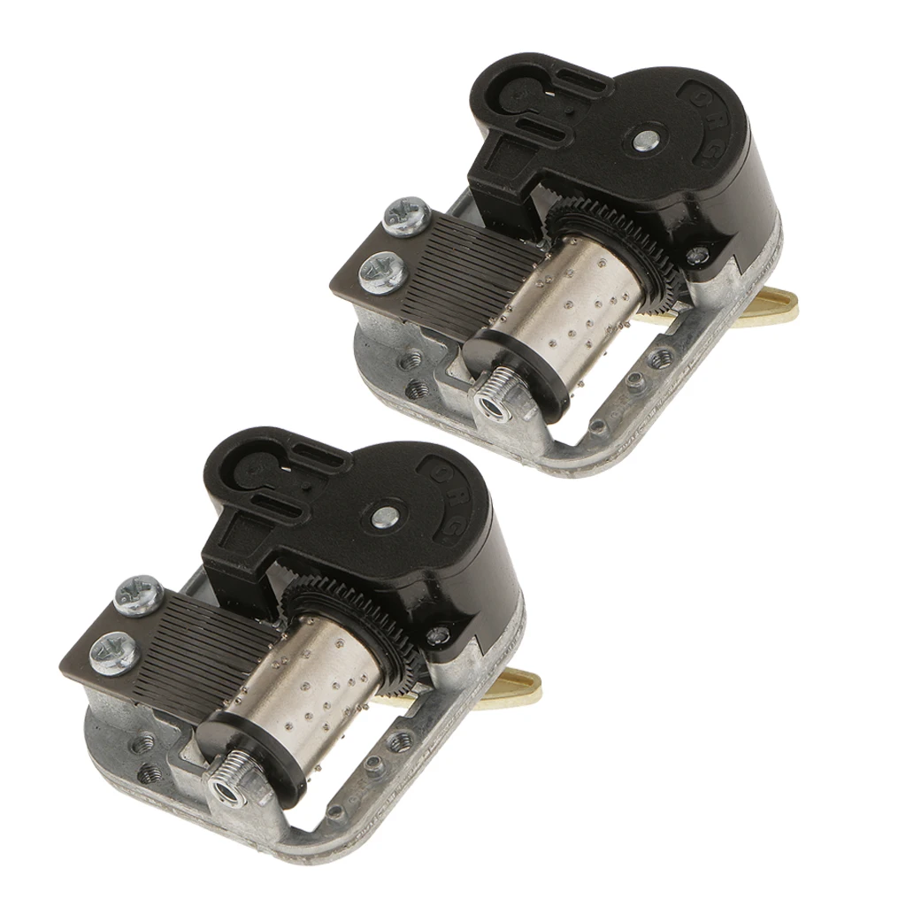 2 Songs Wind Up Musical Movement DIY Accessories for Music Box Silver Alloy