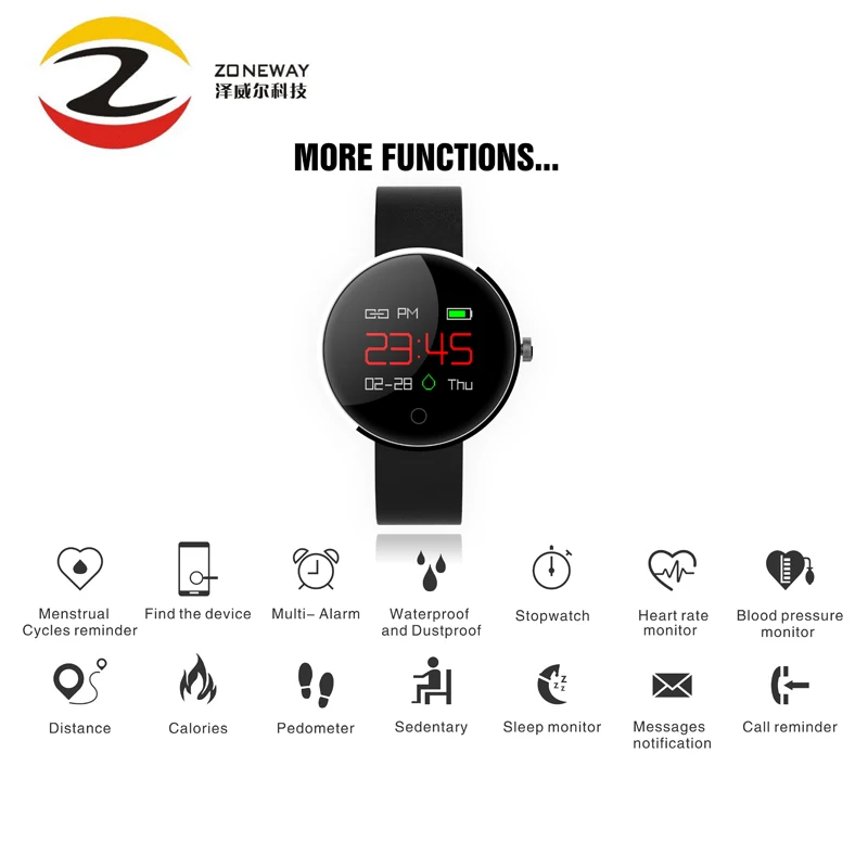 2pc Zoneway DM78 Smartwatch Fashion Sport women bracelet Bluetooth Wearable Devices For huawei Android IOS Xiaomi Smart Watches
2pc Zoneway DM78 Smartwatch Fashion Sport women bracelet Bluetooth Wearable Devices For huawei Android IOS Xiaomi Smart Watches