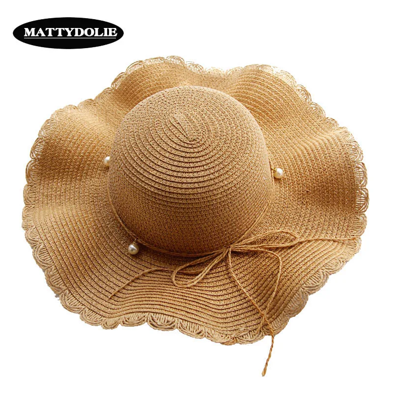 MATTYDOLIE Straw Hat Summer Dome Seaside Pearl Wide Side Vacation Folding Wavy Side Sun Hat Casual Beach Hat Women
MATTYDOLIE Straw Hat Summer Dome Seaside Pearl Wide Side Vacation Folding Wavy Side Sun Hat Casual Beach Hat Women