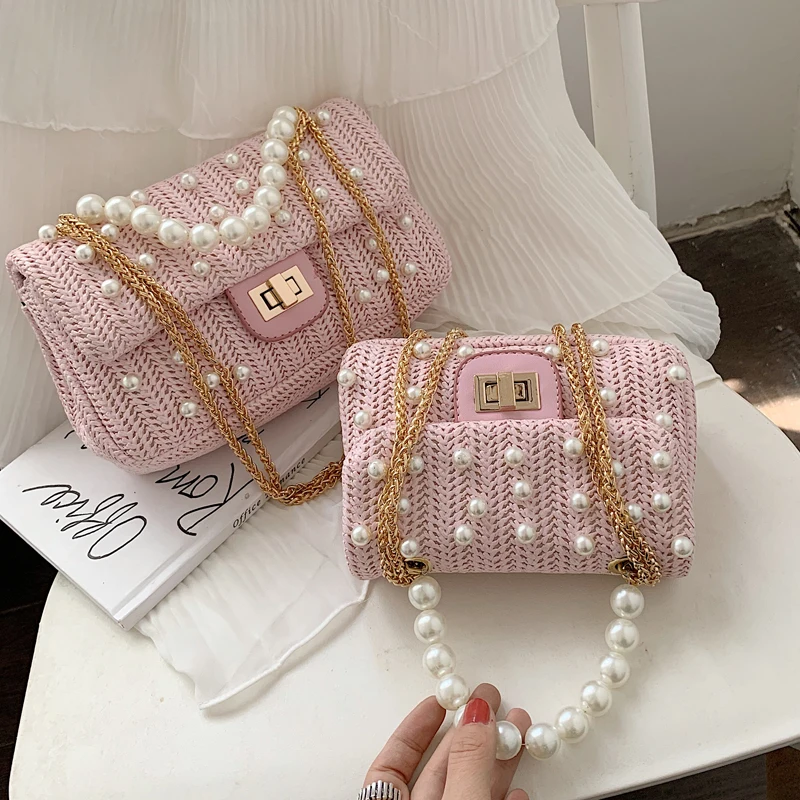 Elegant Female Pearl Tote Bag Flap Square bag 2019 Summer New Quality Woven Women's Handbag Lock Chain Shoulder Messenger Bags
Elegant Female Pearl Tote Bag Flap Square bag 2019 Summer New Quality Woven Women's Handbag Lock Chain Shoulder Messenger Bags