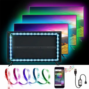 DC 5V SMD5050 RGB Light USB LED Strip Bluetooth 30Leds/m Tira LED Stripe Ribbon Ambilight TV Background Flexible Diode Neon Tape
DC 5V SMD5050 RGB Light USB LED Strip Bluetooth 30Leds/m Tira LED Stripe Ribbon Ambilight TV Background Flexible Diode Neon Tape
