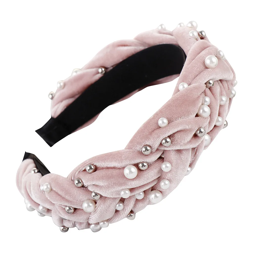 Fashion Pearl Hair Accessories Women Velvet Beading Braid Hairband Hair Head Hoop Solid Headband Girl Sweet Headbands Haarband
Fashion Pearl Hair Accessories Women Velvet Beading Braid Hairband Hair Head Hoop Solid Headband Girl Sweet Headbands Haarband