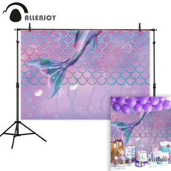 Allenjoy photography backdrop purple mermaid tail scale under the sea background birthday decor photocall photo shoot prop
Allenjoy photography backdrop purple mermaid tail scale under the sea background birthday decor photocall photo shoot prop