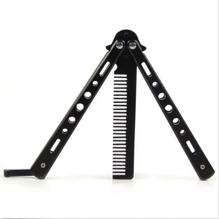 220mm(8.6'') Stainless Steel Practice Train Butterfly Balisong Knife Comb Trainer Dull Blade Flail Combat Fight
220mm(8.6'') Stainless Steel Practice Train Butterfly Balisong Knife Comb Trainer Dull Blade Flail Combat Fight