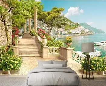 Custom Wallpaper Garden Balcony Stairway Lake View 3d Living Room Bedroom TV Sofa Background Wall mural 3d wallpaper
Custom Wallpaper Garden Balcony Stairway Lake View 3d Living Room Bedroom TV Sofa Background Wall mural 3d wallpaper