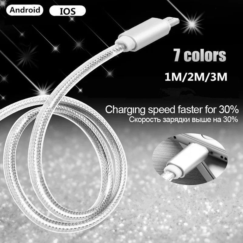 Нейлоновый кабель Micro USB для Android синхронизации данных и зарядки Lanix Ilium Pad L8 L1200 L1050