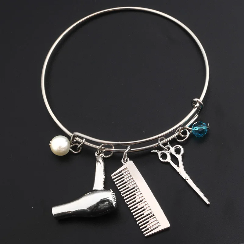 Fashion Steampunk Hairdresser Hair Stylist Jewelry Silver Scissors Comb Bracelets Bangle for men and women
Fashion Steampunk Hairdresser Hair Stylist Jewelry Silver Scissors Comb Bracelets Bangle for men and women