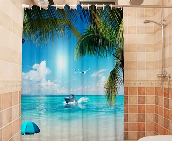 New beach series high quality digital printing shower curtain pattern various creative waterproof shower curtain
New beach series high quality digital printing shower curtain pattern various creative waterproof shower curtain