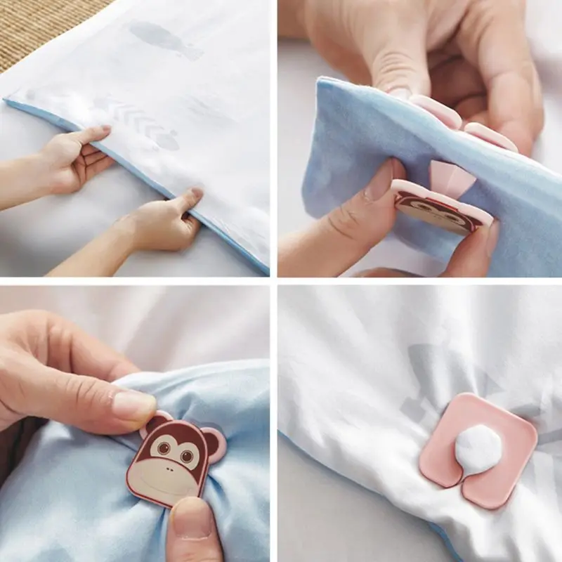 4pcs/set Cartoon Bed Duvet Covers Sheet Holder Clip Clamp Fastener Quilt Cover Gripper Children Home Use
4pcs/set Cartoon Bed Duvet Covers Sheet Holder Clip Clamp Fastener Quilt Cover Gripper Children Home Use