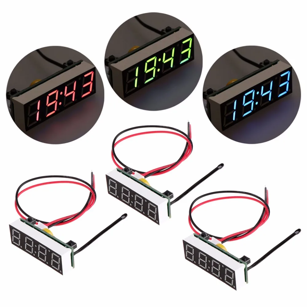 Car 3 in 1 LED DIY Digital Clock Temperature Voltage Module Electronic DC 5~30 V
Car 3 in 1 LED DIY Digital Clock Temperature Voltage Module Electronic DC 5~30 V