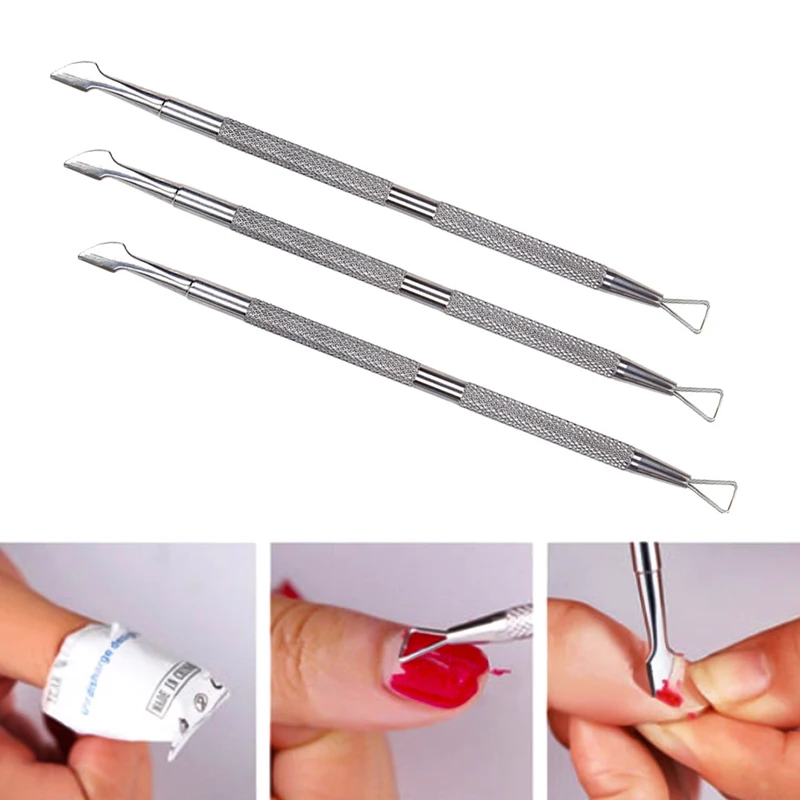 Двойной головкой Треугольники ручка со штангой средство для снятия УФ гель лака