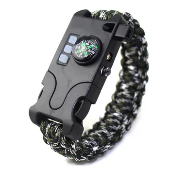 Outdoor Paracord 7 in 1 Multifunctional Survival Laser Flashlight Bracelet Hand-woven Infrared Equipment Tool For Camping
Outdoor Paracord 7 in 1 Multifunctional Survival Laser Flashlight Bracelet Hand-woven Infrared Equipment Tool For Camping