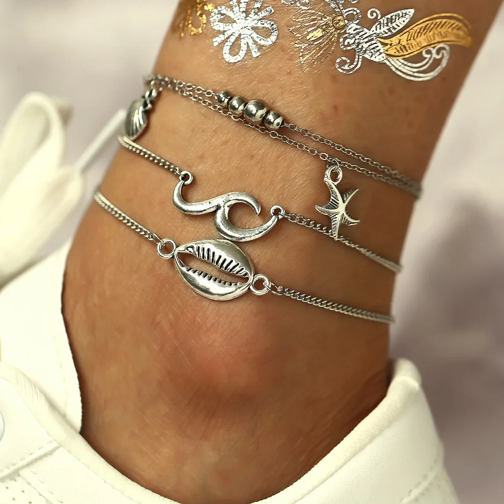 Yobest Vintage Gold Silver Color Multilayer Anklets For Women Bohemian Moon Map Beads Leaves Anklet Bracelet 2019 DIY Jewelry
Yobest Vintage Gold Silver Color Multilayer Anklets For Women Bohemian Moon Map Beads Leaves Anklet Bracelet 2019 DIY Jewelry