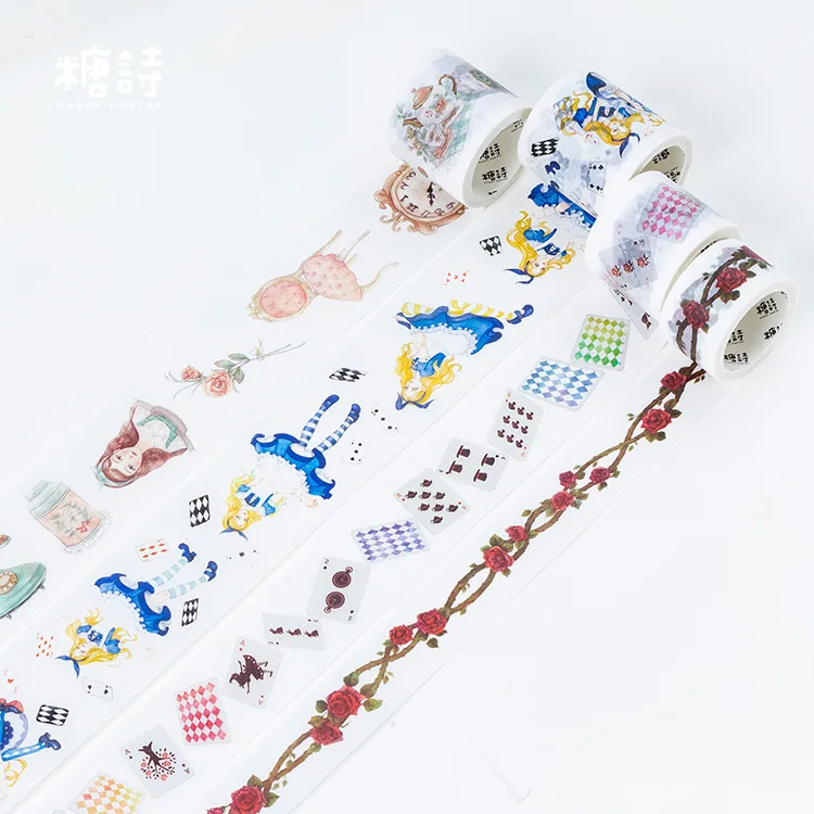 Alice Card Game Washi Tape DIY Scrapbooking Sticker Label Masking Tape School Office Supply Gift Stationery
Alice Card Game Washi Tape DIY Scrapbooking Sticker Label Masking Tape School Office Supply Gift Stationery