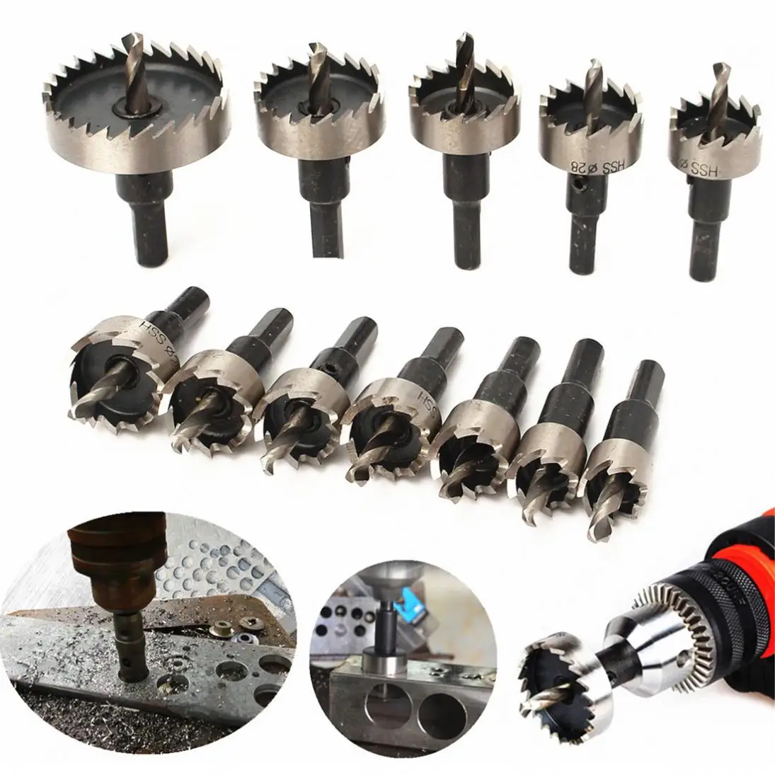 12pcs Hole Saw Tooth Kit HSS Steel Core Drill Bit Set Cutter Tool For Metal Wood Alloy Core Drill Bit sets Tool Accessories
12pcs Hole Saw Tooth Kit HSS Steel Core Drill Bit Set Cutter Tool For Metal Wood Alloy Core Drill Bit sets Tool Accessories