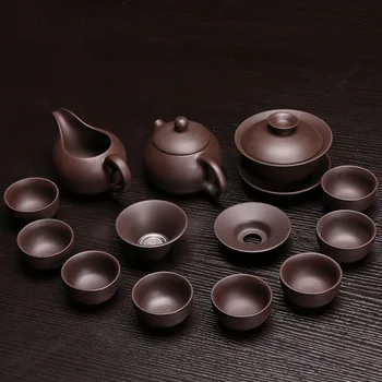 

Chinese Dragon Kung Fu Tea Sets,Genuine Yixing Purple Clay Teapot,Zisha Teacups,Pure manual,Tea Service High Quality Tea Set