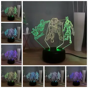 Creative Child Room Decor LED Kids Night Light Marvel Comic Superhero Spider-man Iron Man Black Panther USB 3D Lamp Holiday Gift
Creative Child Room Decor LED Kids Night Light Marvel Comic Superhero Spider-man Iron Man Black Panther USB 3D Lamp Holiday Gift